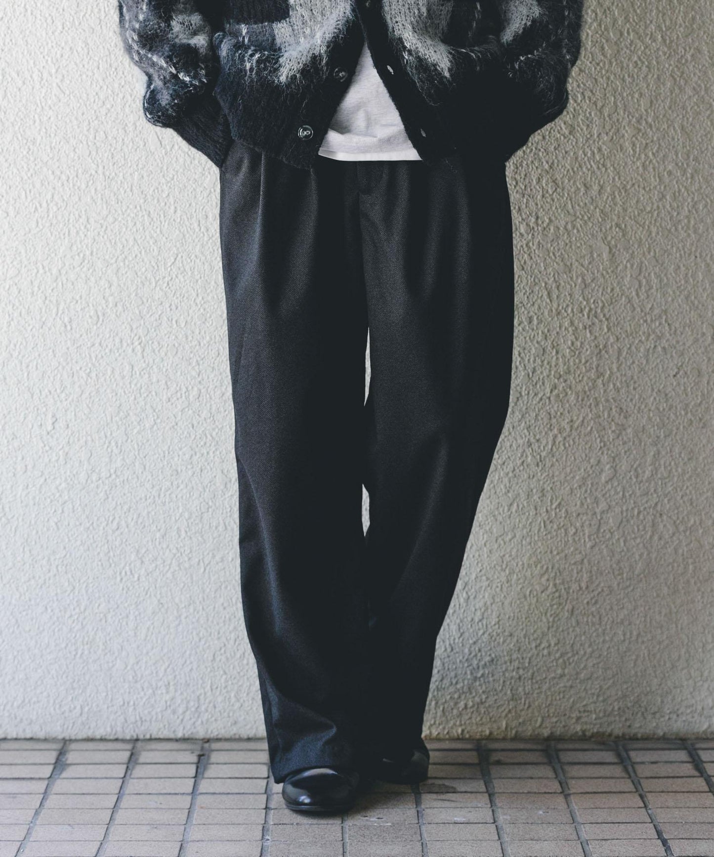 磨毛休閒寬腿褲