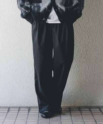 磨毛休閒寬腿褲