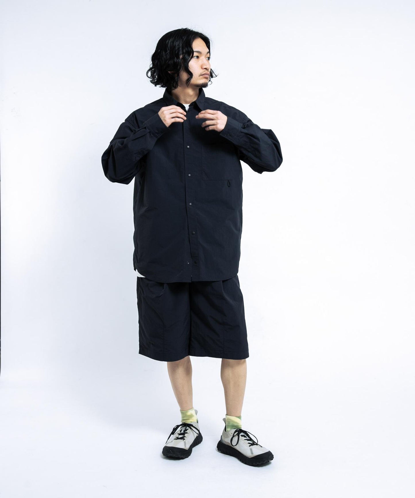 UR TECH尼龍塔夫綢長袖襯衫