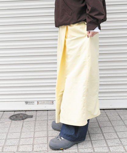 UR TECH尼龍塔夫綢裹身風半身裙