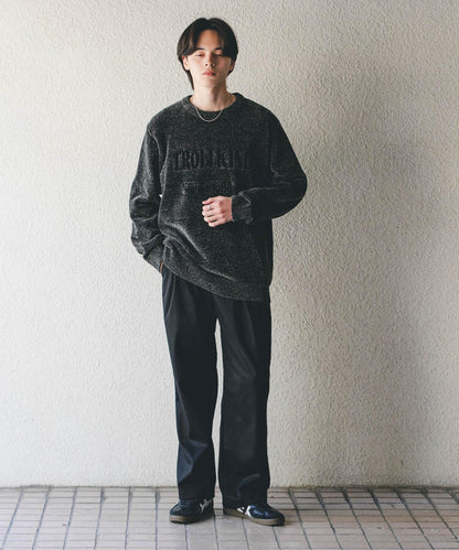 磨毛休閒寬腿褲