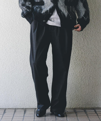 磨毛休閒寬腿褲