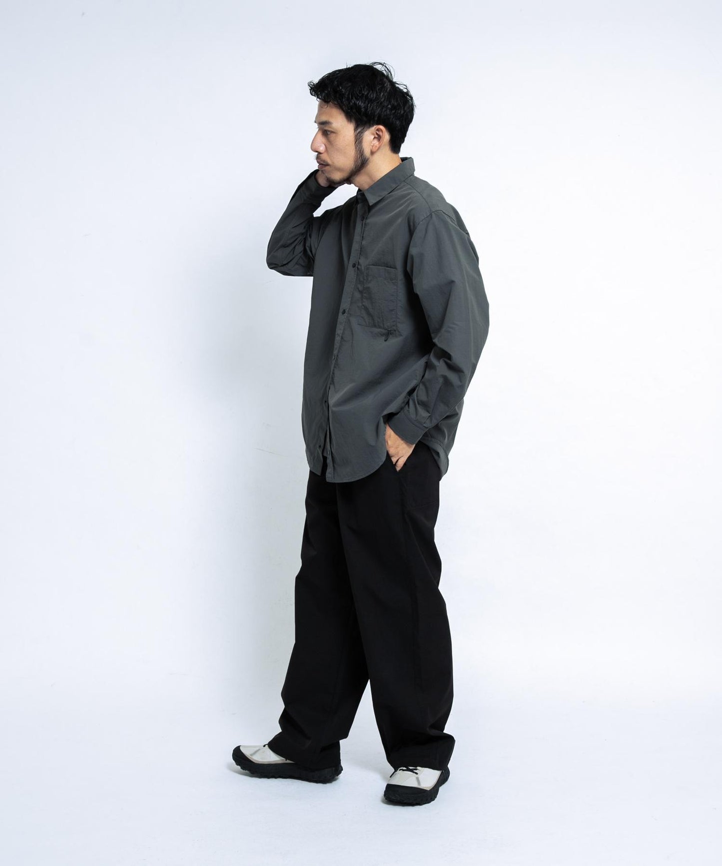 UR TECH尼龍塔夫綢長袖襯衫