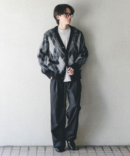 磨毛休閒寬腿褲