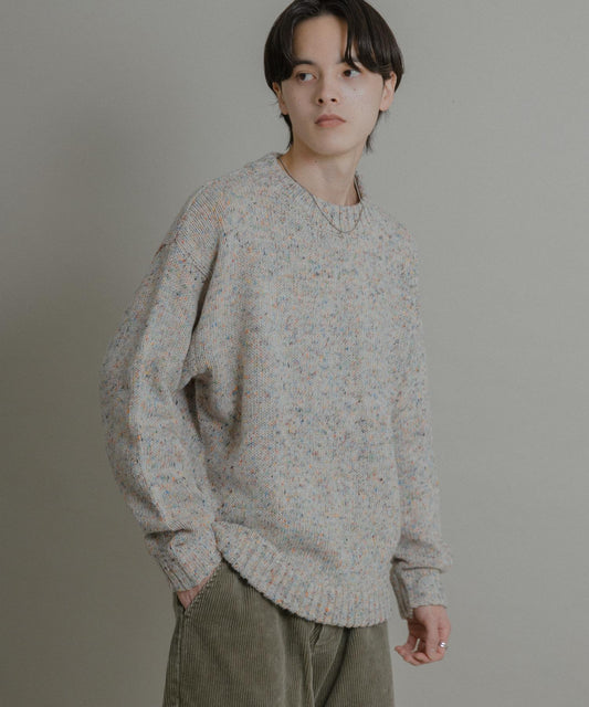 可水洗彩色紗點針織套頭衫