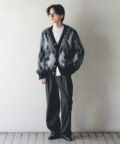 磨毛休閒寬腿褲