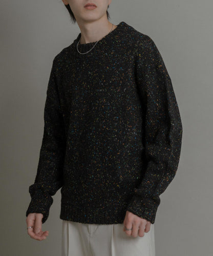 可水洗彩色紗點針織套頭衫