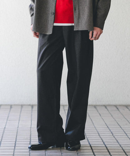 磨毛休閒寬腿褲