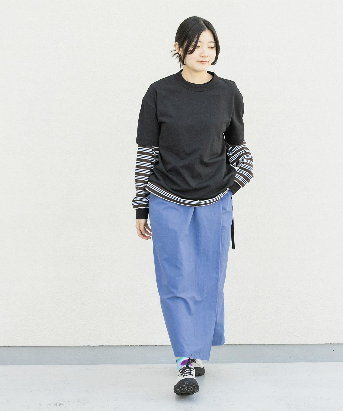 UR TECH尼龍塔夫綢裹身風半身裙