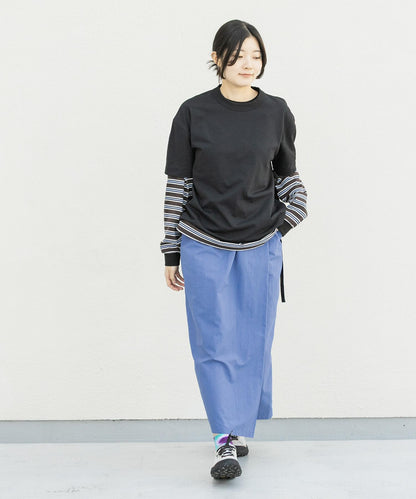 UR TECH尼龍塔夫綢裹身風半身裙