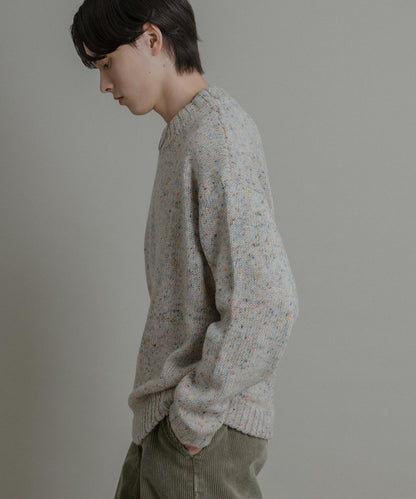 可水洗彩色紗點針織套頭衫