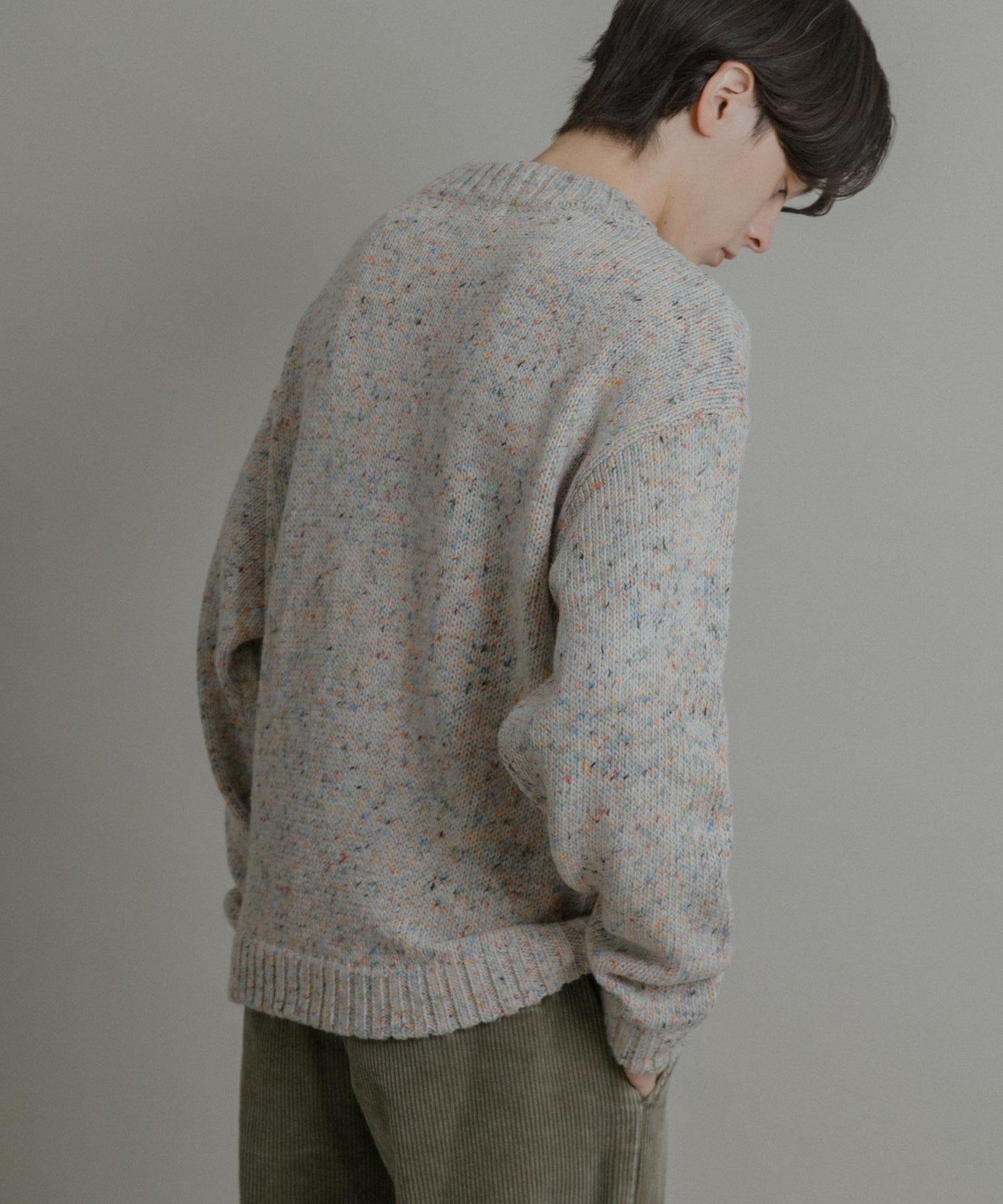 可水洗彩色紗點針織套頭衫