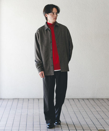 磨毛休閒寬腿褲