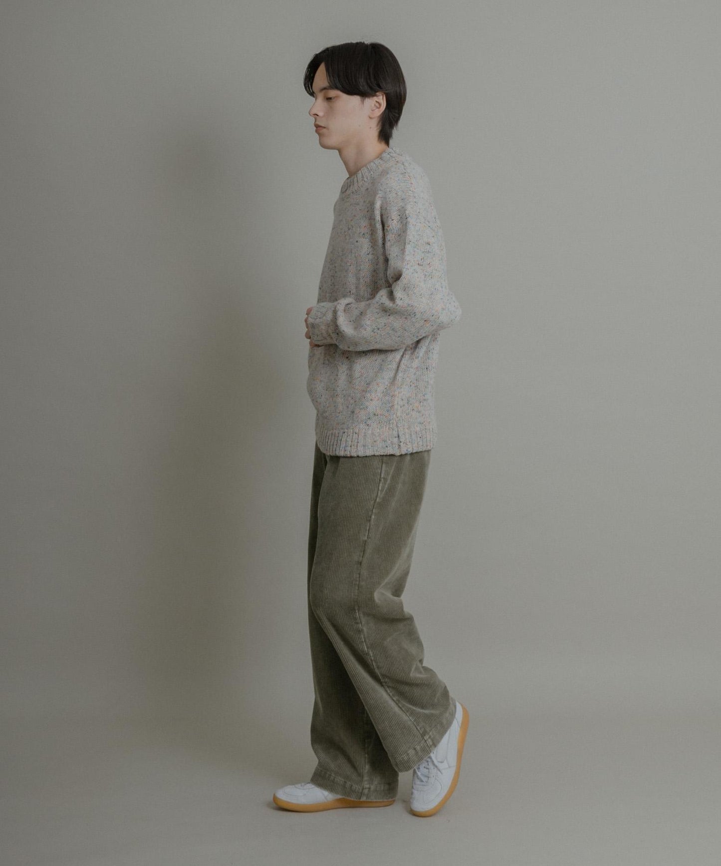 可水洗彩色紗點針織套頭衫