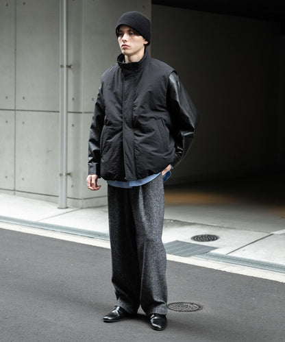 彩色斑點一褶桶型褲