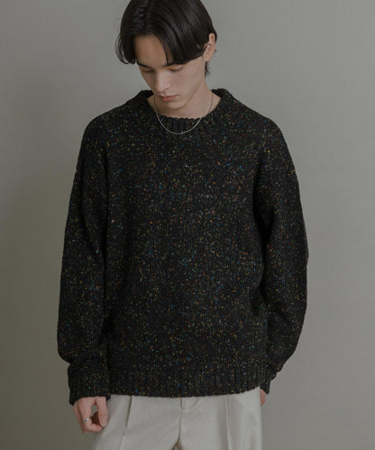 可水洗彩色紗點針織套頭衫