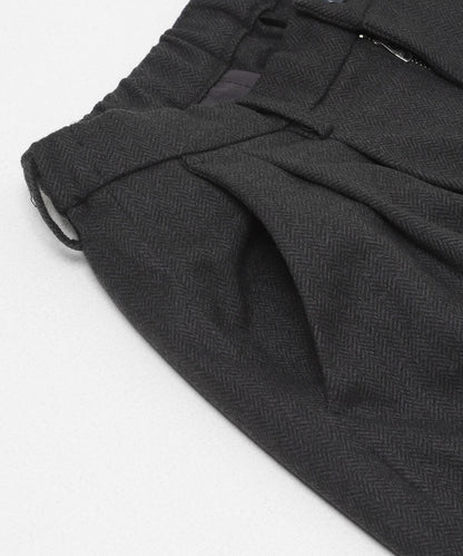 磨毛休閒寬腿褲