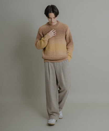 彩色斑點一褶桶型褲