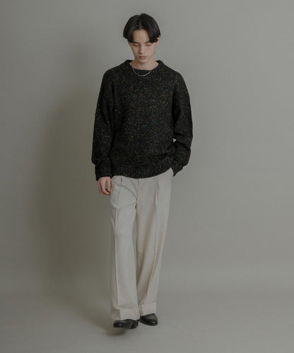 可水洗彩色紗點針織套頭衫