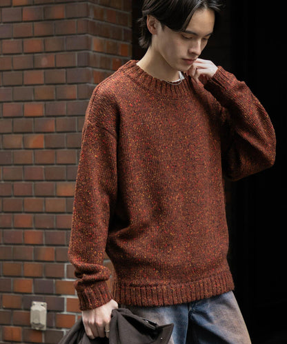 可水洗彩色紗點針織套頭衫