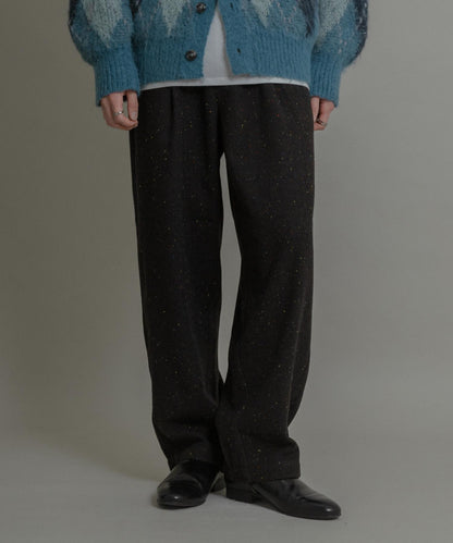 彩色斑點一褶桶型褲