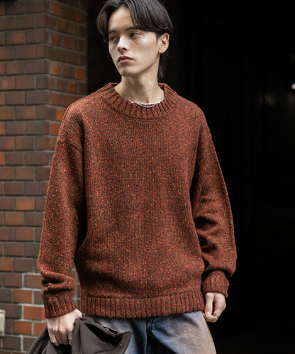 可水洗彩色紗點針織套頭衫