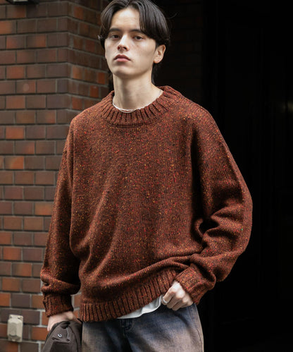 可水洗彩色紗點針織套頭衫