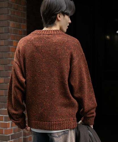 可水洗彩色紗點針織套頭衫