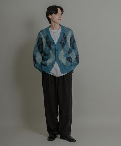 彩色斑點一褶桶型褲