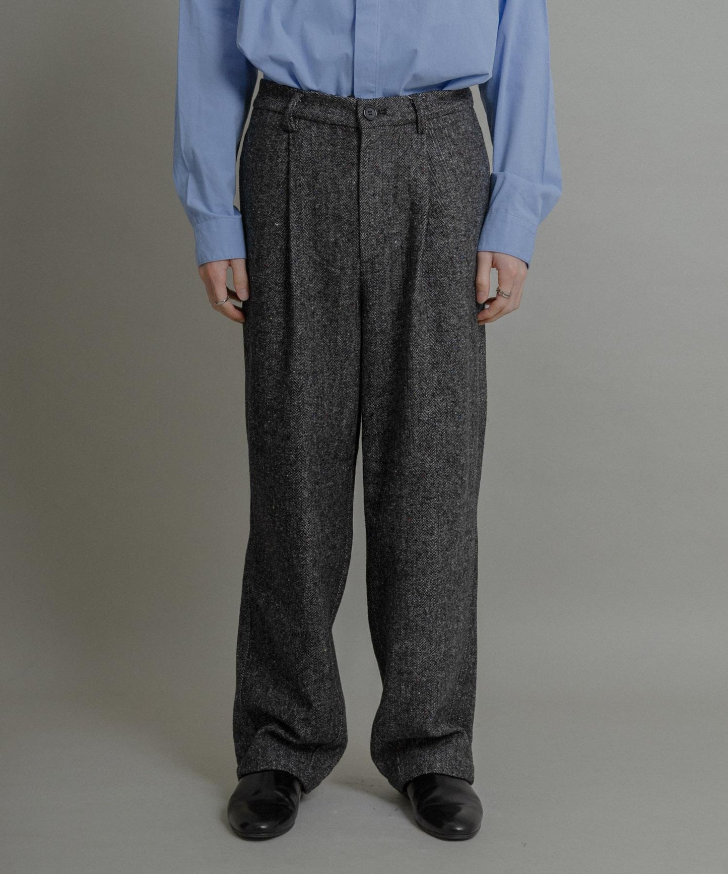 彩色斑點一褶桶型褲