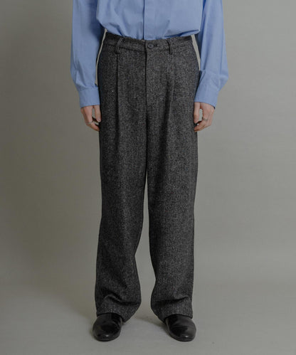 彩色斑點一褶桶型褲