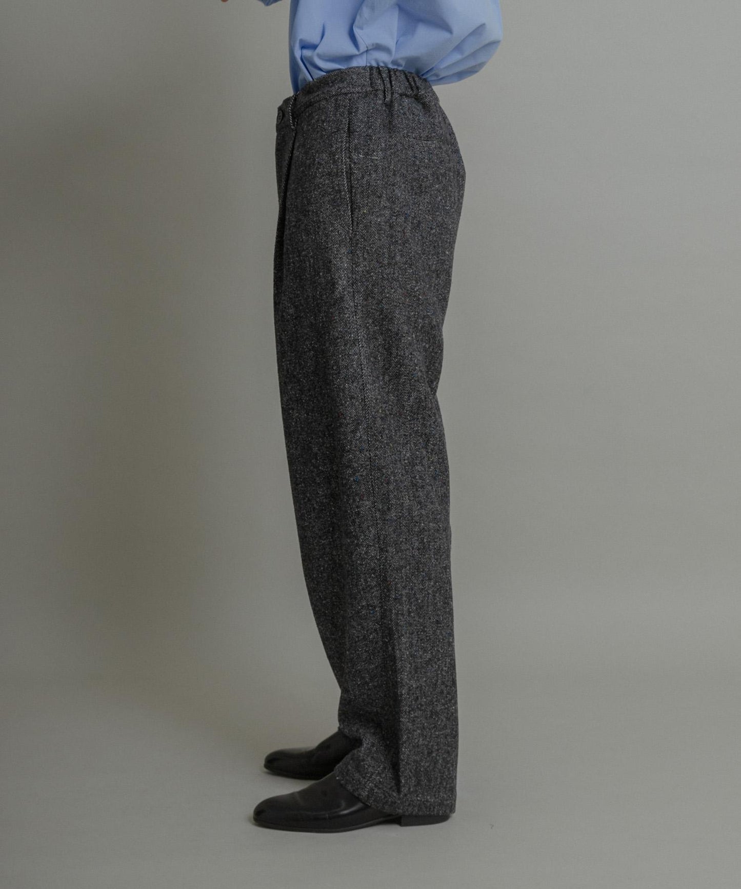 彩色斑點一褶桶型褲