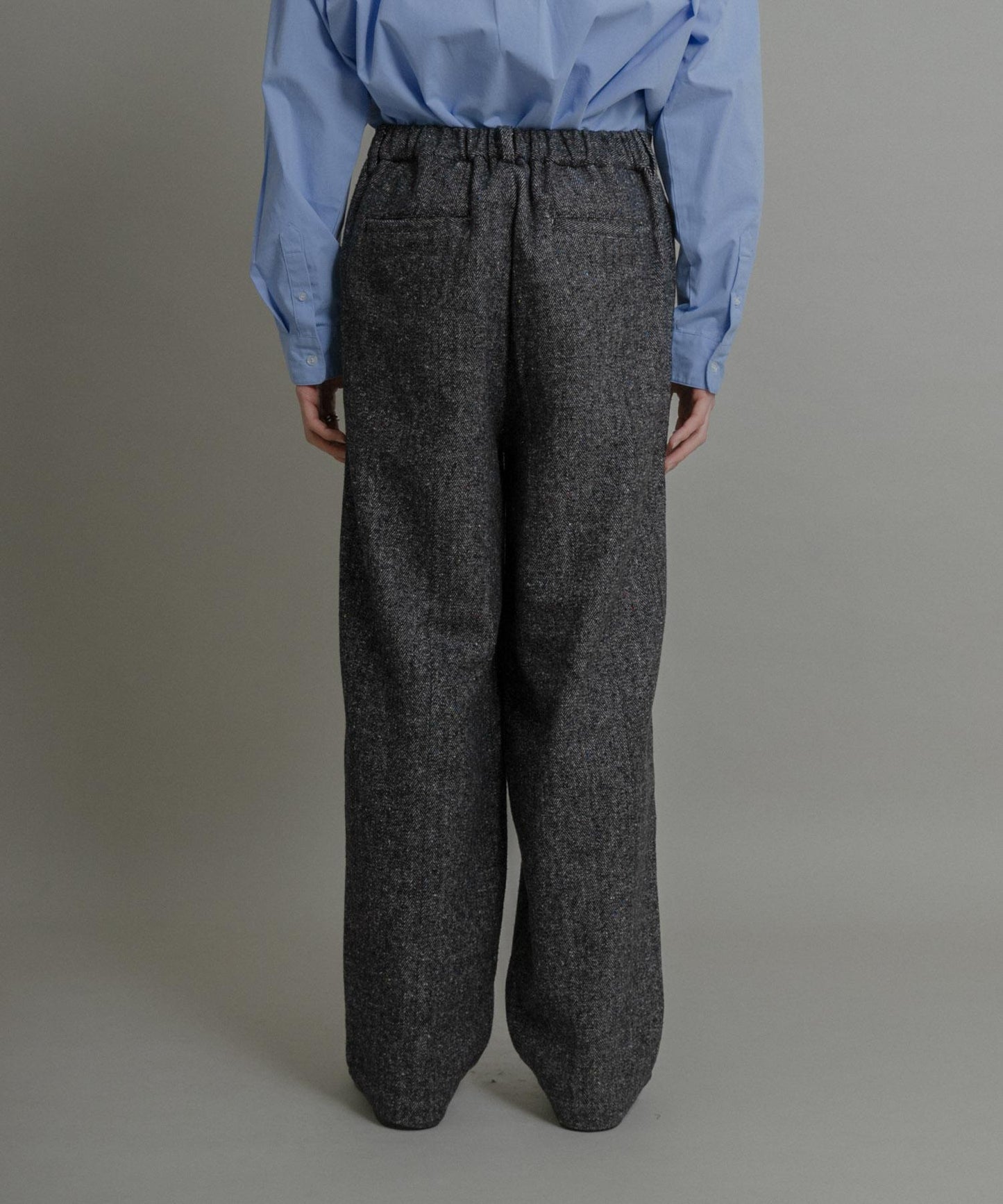 彩色斑點一褶桶型褲