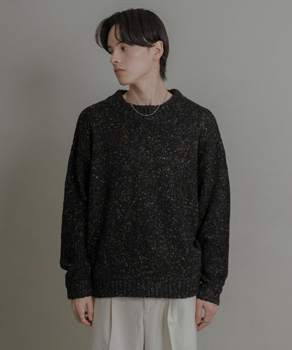 可水洗彩色紗點針織套頭衫