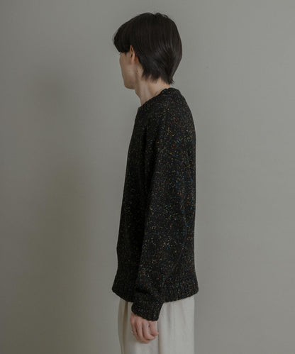 可水洗彩色紗點針織套頭衫