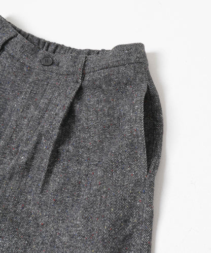 彩色斑點一褶桶型褲