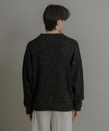 可水洗彩色紗點針織套頭衫