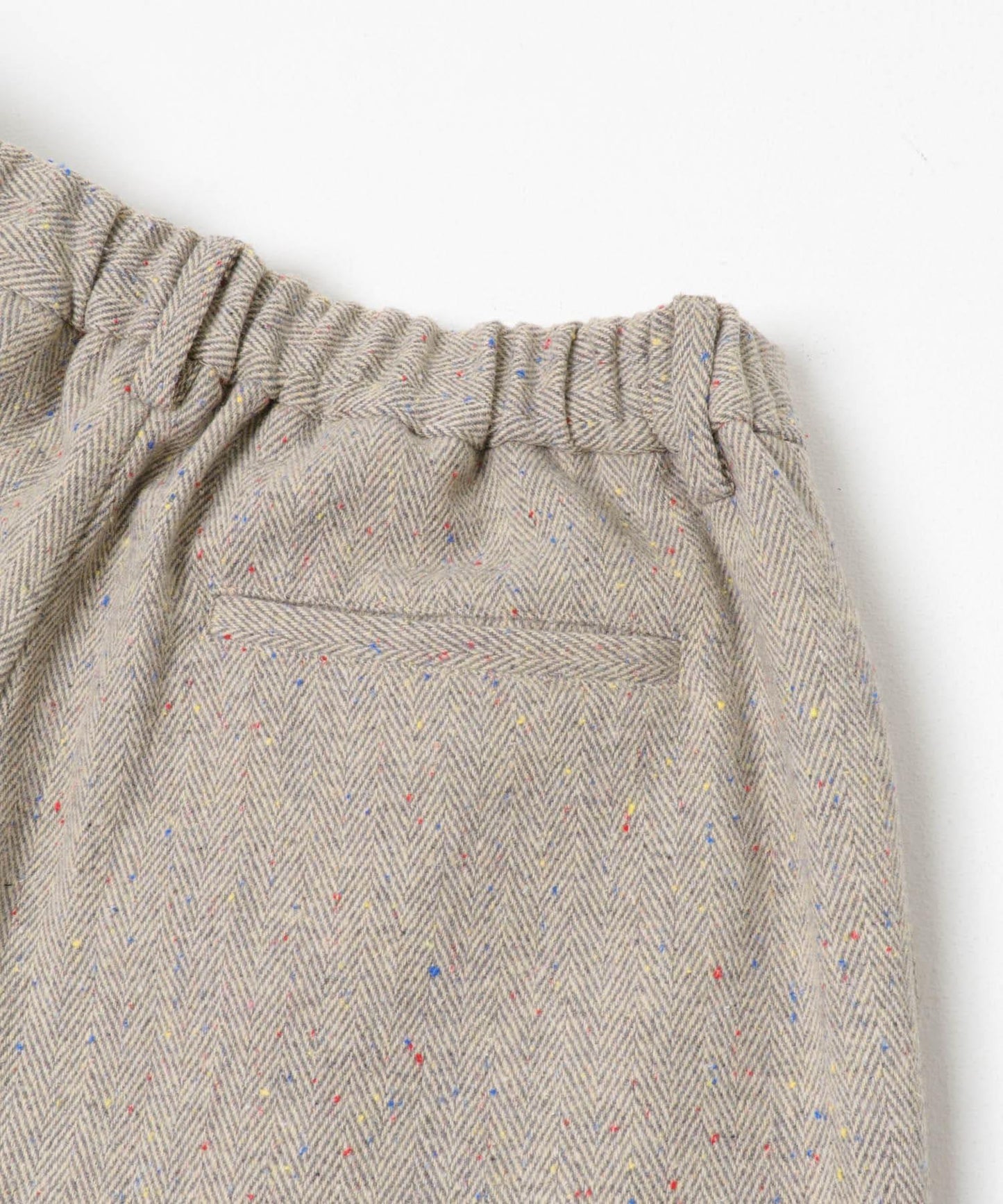 彩色斑點一褶桶型褲