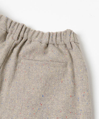 彩色斑點一褶桶型褲