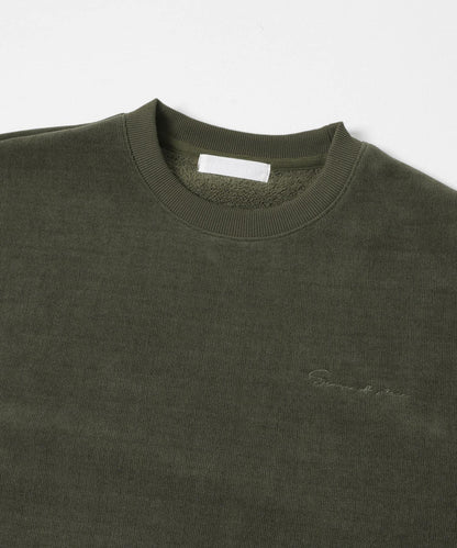 針織抓絨圓領套頭衫