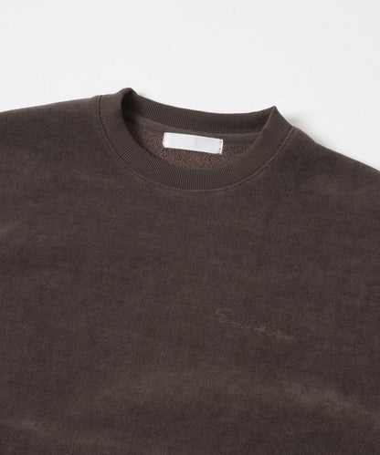 針織抓絨圓領套頭衫