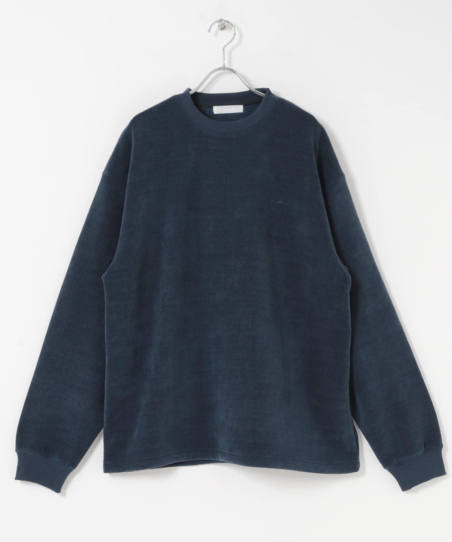 針織抓絨圓領套頭衫