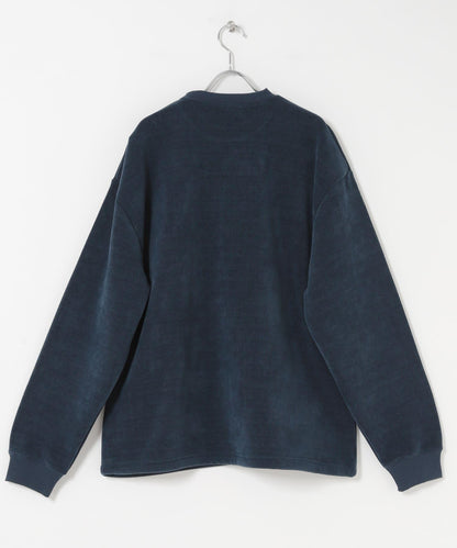 針織抓絨圓領套頭衫