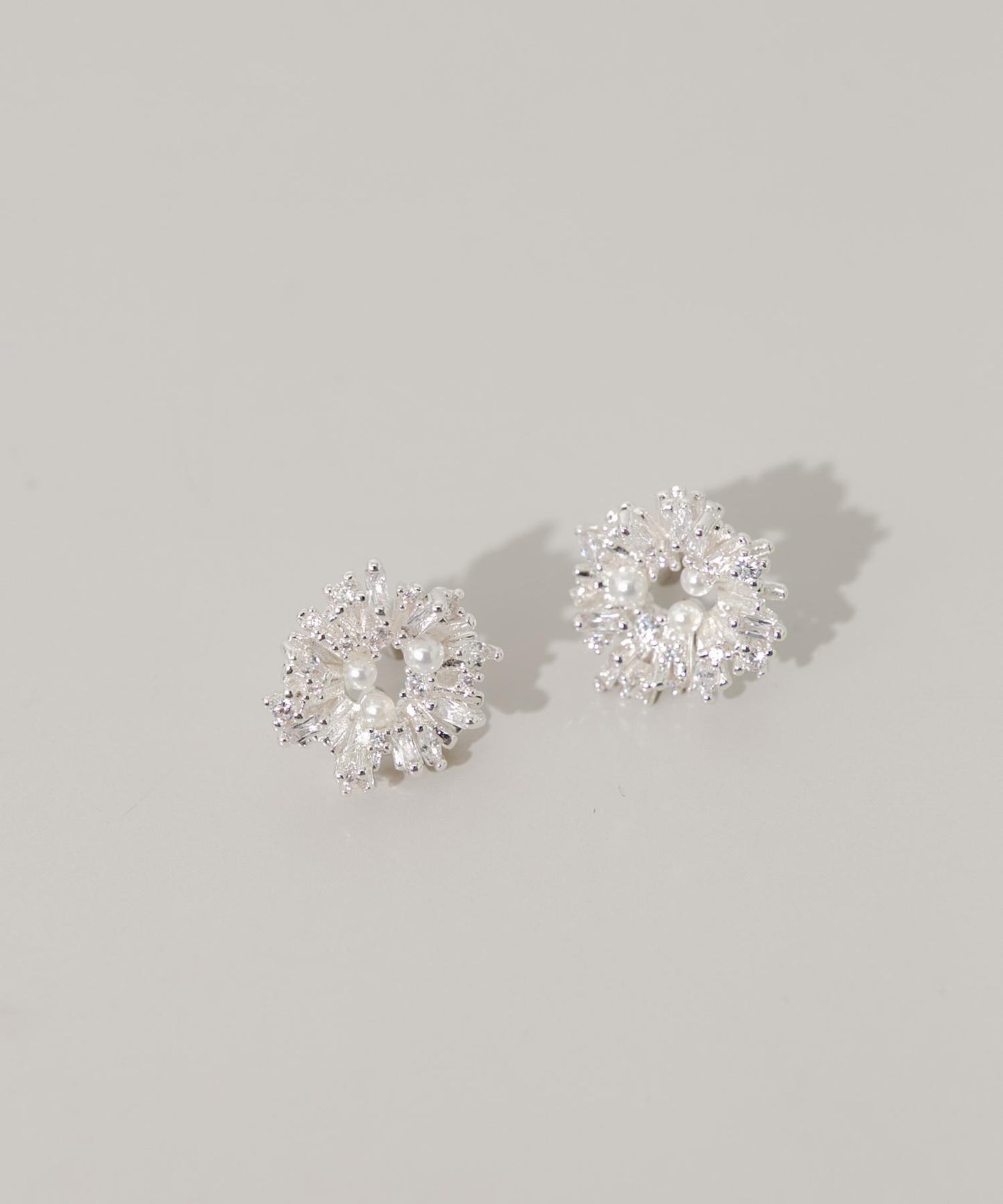 閃耀水晶珍珠耳環