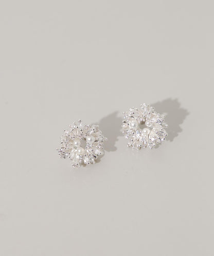 閃耀水晶珍珠耳環