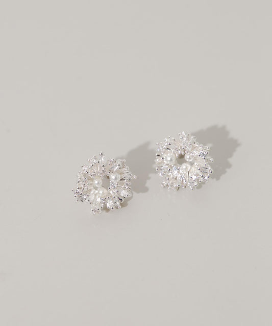 閃耀水晶珍珠耳環