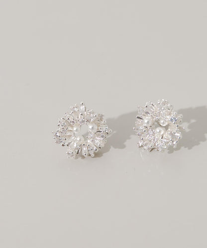 閃耀水晶珍珠耳環