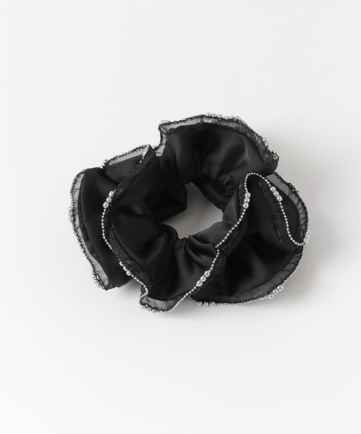 鏈條裝飾緞面髮圈