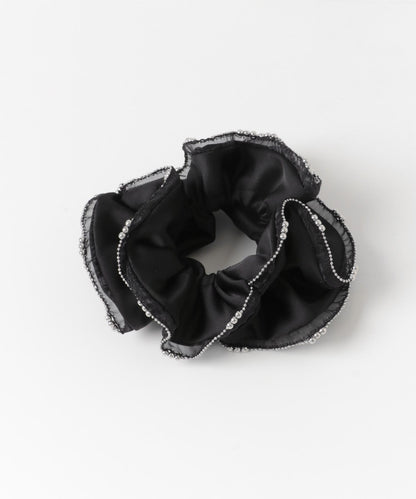 鏈條裝飾緞面髮圈