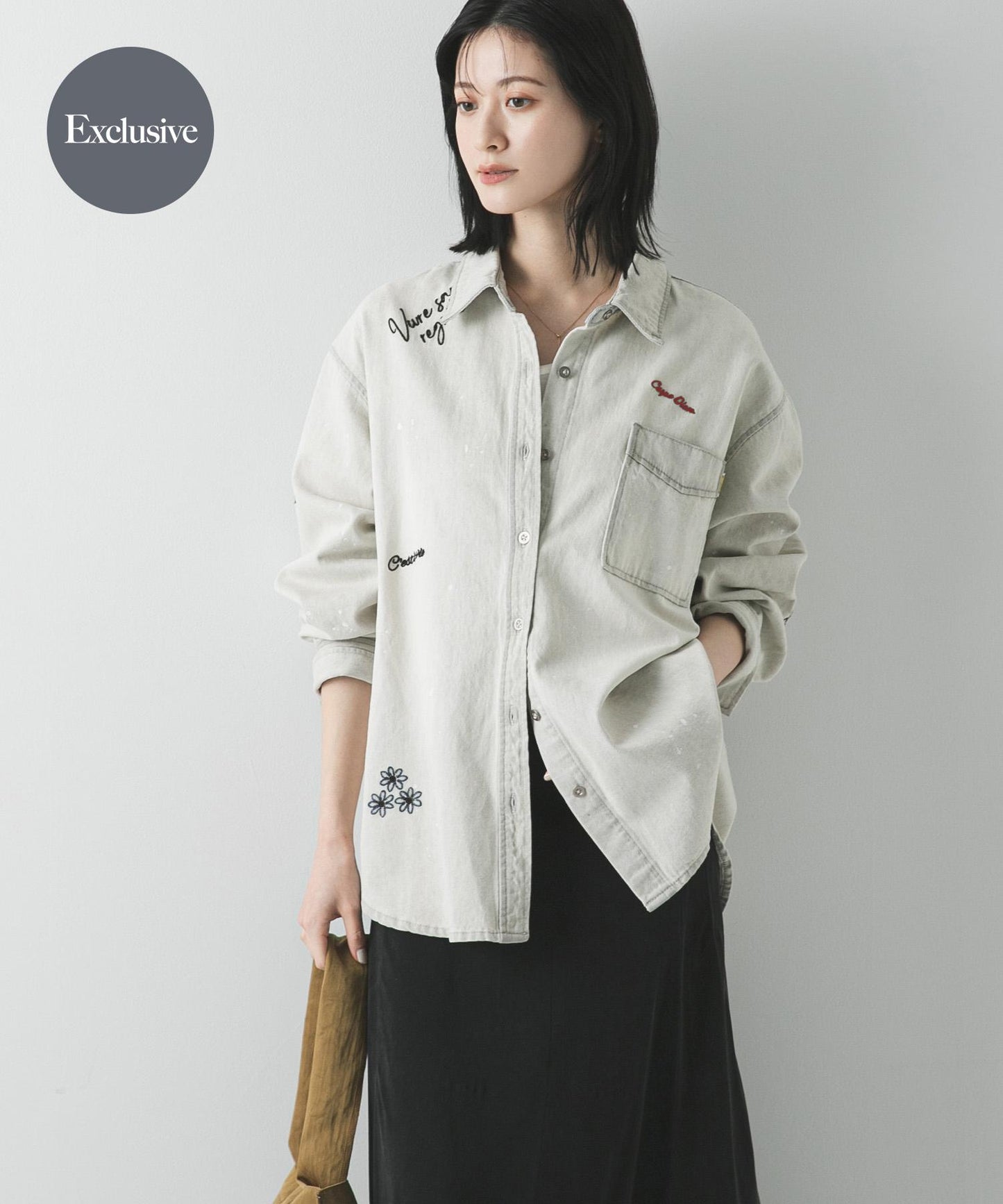 『聯名』PICCADILLY×URBAN RESEARCH 刺繡牛仔襯衫